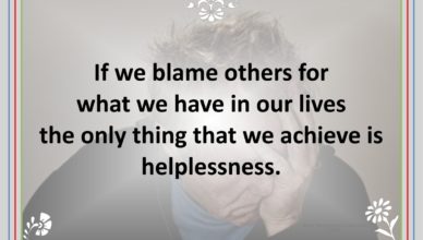 Blaming others