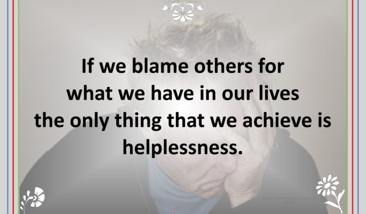 Blaming others